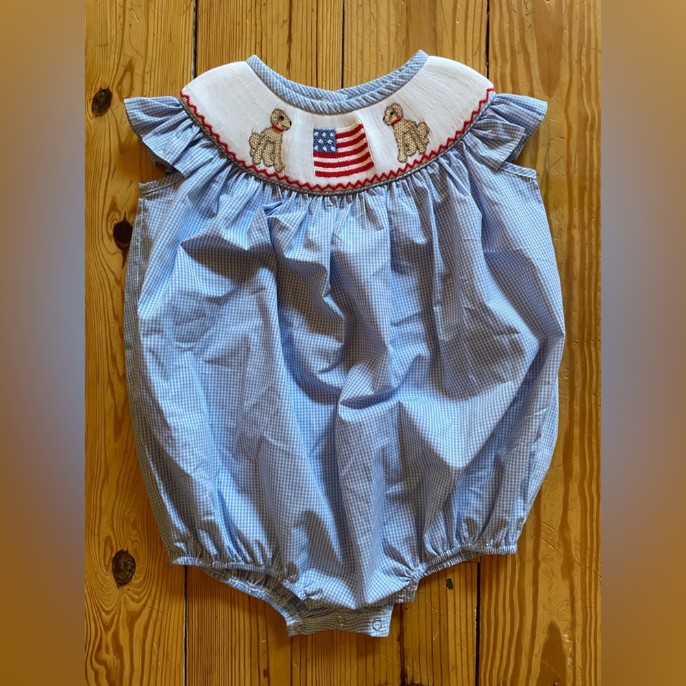 Stitchy Fish Bubble Romper - Pups and Pride size 2T